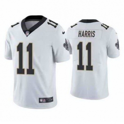 Men New Orleans Saints Deonte Harris #11 White Vapor Limited Stitched NFL Colo