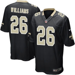 Mens Nike New Orleans Saints 26 P. J. Williams Game Black Team Color NFL Jersey