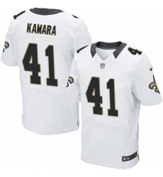 Mens Nike New Orleans Saints 41 Alvin Kamara White Vapor Untouchable Elite Player NFL Jersey