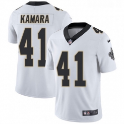 Mens Nike New Orleans Saints 41 Alvin Kamara White Vapor Untouchable Limited Player NFL Jersey