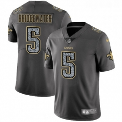 Mens Nike New Orleans Saints 5 Teddy Bridgewater Gray Static Vapor Untouchable Limited NFL Jersey