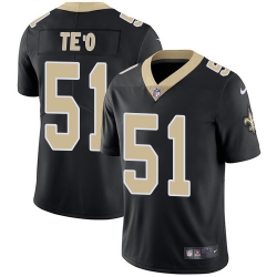 Mens Nike New Orleans Saints 51 Manti Teo Black Team Color Vapor Untouchable Limited Player NFL Jersey