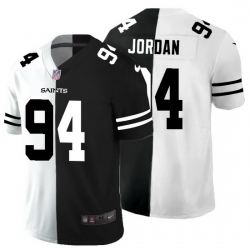 New Orleans Saints 94 Cameron Jordan Men Black V White Peace Split Nike Vapor Untouchable Limited NFL Jersey