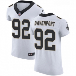 Nike New Orleans Saints 92 Marcus Davenport White Mens Stitched NFL Vapor Untouchable Elite Jersey