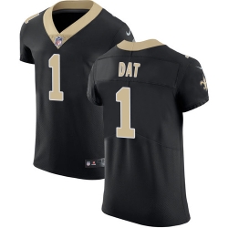 Nike Saints #1 Who Dat Black Team Color Mens Stitched NFL Vapor Untouchable Elite Jersey