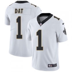 Nike Saints #1 Who Dat White Mens Stitched NFL Vapor Untouchable Limited Jersey