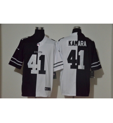 Nike Saints 41 Alvin Kamara Black And White Split Vapor Untouchable Limited Jersey