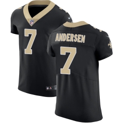 Nike Saints #7 Morten Andersen Black Team Color Mens Stitched NFL Vapor Untouchable Elite Jersey