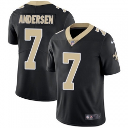 Nike Saints #7 Morten Andersen Black Team Color Mens Stitched NFL Vapor Untouchable Limited Jersey