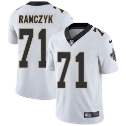 Nike Saints #71 Ryan Ramczyk White Mens Stitched NFL Vapor Untouchable Limited Jersey