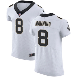 Nike Saints #8 Archie Manning White Mens Stitched NFL Vapor Untouchable Elite Jersey