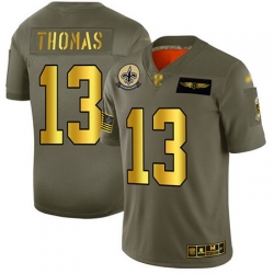 Saints 13 Michael Thomas Camo Gold Men Stitched Football Limited 2019 Salute To Service Jersey