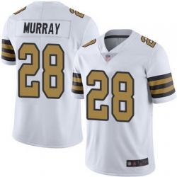 Saints #28 Latavius Murray White Men Stitched Football Limited Rush Jersey