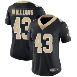 Nike Saints #43 Marcus Williams Black Team Color Womens Stitched NFL Vapor Untouchable Limited Jersey