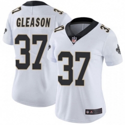 Women New Orleans Saints 37 Steve Gleason White Vapor Limited Jersey