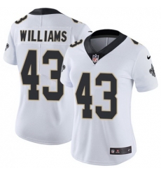 Women Nike Saints 43 Marcus Williams White Women Vapor Untouchable Limited Jersey