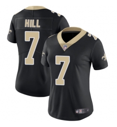 Women Saints 7 Taysom Hill Black Team Color Stitched Football Vapor Untouchable Limited Jersey