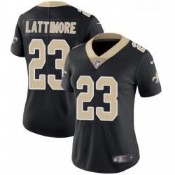 Womens Nike New Orleans Saints 23 Marshon Lattimore Black Team Color Vapor Untouchable Limited Player NFL Jersey