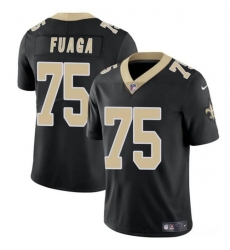 Youth New Orleans Saints 75 Taliese Fuaga Black 2024 Draft2024 Draft Vapor Limited Stitched Football Jersey