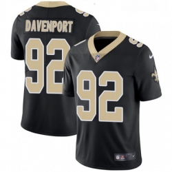 Youth Nike New Orleans Saints 92 Marcus Davenport Black Team Color Stitched NFL Vapor Untouchable Limited Jersey