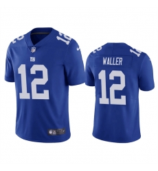 Men New York Giants 12 Darren Waller Blue Vapor Untouchable Limited Stitched Jersey