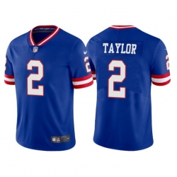 Men New York Giants 2 Tyrod Taylor Royal Vapor Untouchable Classic Retired Player Stitched Game Jersey