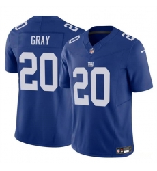 Men New York Giants 20 Eric Gray Blue 2023 F U S E  Vapor Untouchable Limited Stitched Jersey