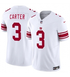 Men New York Giants  3 Abdul Carter White 2026 F U S E  Vapor Untouchable Limited Stitched Jersey