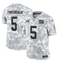 Men New York Giants 5 Kayvon Thibodeaux 2024 Arctic Camo Salute To Service Limited Stitched Football Jersey