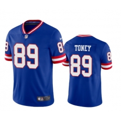 Men New York Giants 89 Kadarius Toney Royal Vapor Untouchable Classic Retired Player Stitched Jersey