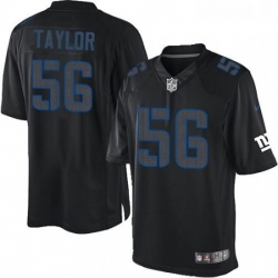 Mens Nike New York Giants 56 Lawrence Taylor Limited Black Impact NFL Jersey