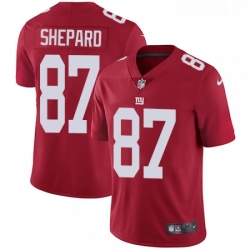 Mens Nike New York Giants 87 Sterling Shepard Red Alternate Vapor Untouchable Limited Player NFL Jersey