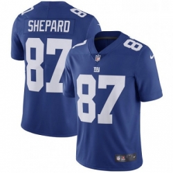 Mens Nike New York Giants 87 Sterling Shepard Royal Blue Team Color Vapor Untouchable Limited Player NFL Jersey