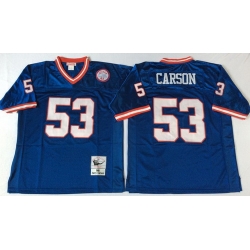 Mitchell Ness giants #53 harry carson blue Throwback Stitched NFL Jerseys