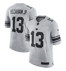 Nike Giants #13 Odell Beckham Jr Gray Mens Stitched NFL Limited Gridiron Gray II Jersey