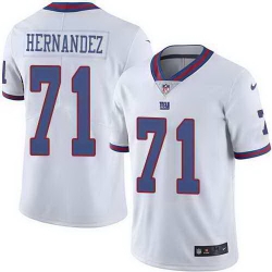 Nike Giants 71 Will Hernandez White Color Rush Limited Jersey