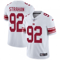 Nike Giants #92 Michael Strahan White Mens Stitched NFL Vapor Untouchable Limited Jersey