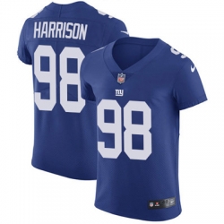 Nike Giants #98 Damon Harrison Royal Blue Team Color Mens Stitched NFL Vapor Untouchable Elite Jersey