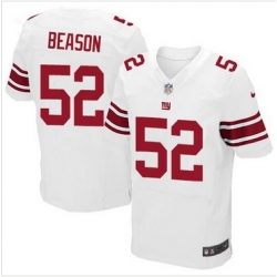 Nike New York Giants #52 Jon Beason White Mens Stitched NFL Elite Jersey