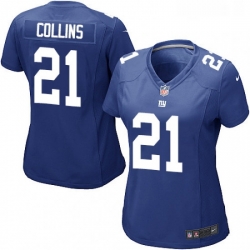 Womens Nike New York Giants 21 Landon Collins Game Royal Blue Team Color NFL Jersey