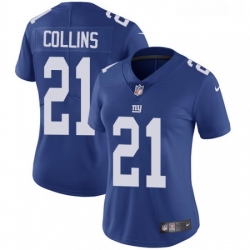 Womens Nike New York Giants 21 Landon Collins Royal Blue Team Color Vapor Untouchable Limited Player NFL Jersey