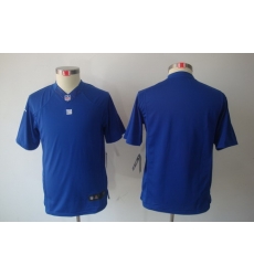 Nike Youth New York Giants Blank Blue Limited Jerseys