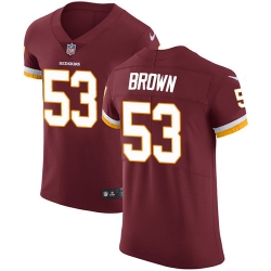 Men Nike Redskins #53 Zach Brown Burgundy Red Team Color Stitched NFL Vapor Untouchable Elite Jersey