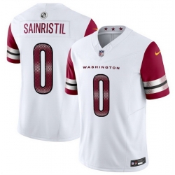 Men Washington Commanders 0 Mike Sainristill White 2025 F U S E  Vapor Limited Stitched Football Jersey