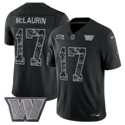 Men Washington Commanders  17 Terry McLaurin Black F U S E  2026 Salute to Service Limited Stitched Football Jersey