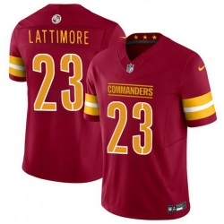 Men Washington Commanders 23 Marshon Lattimore Burgundy 2024 F U S E  Vapor Limited Stitched Football Jersey