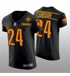 Men Washington Commanders 24 Antonio Gibson 90th Anniversary Black Elite Stitched Jersey