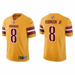 Men Washington Commanders 8 Brian Robinson Jr Yellow Vapor Limited Stitched Jersey