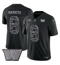 Men Washington Commanders  8 Marcus Mariota Black F U S E  2026 Salute to Service Limited Stitched Football Jersey