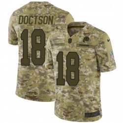 Mens Nike Washington Redskins 18 Josh Doctson Burgundy Limited Camo 2018 Salute to Service NFL Jersey